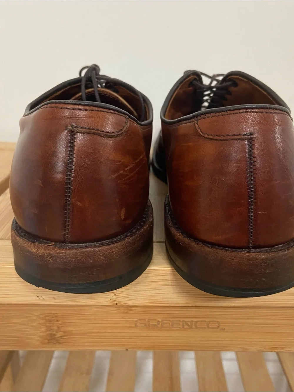Allen Edmonds Brown Leather Cap-Toe Oxfords